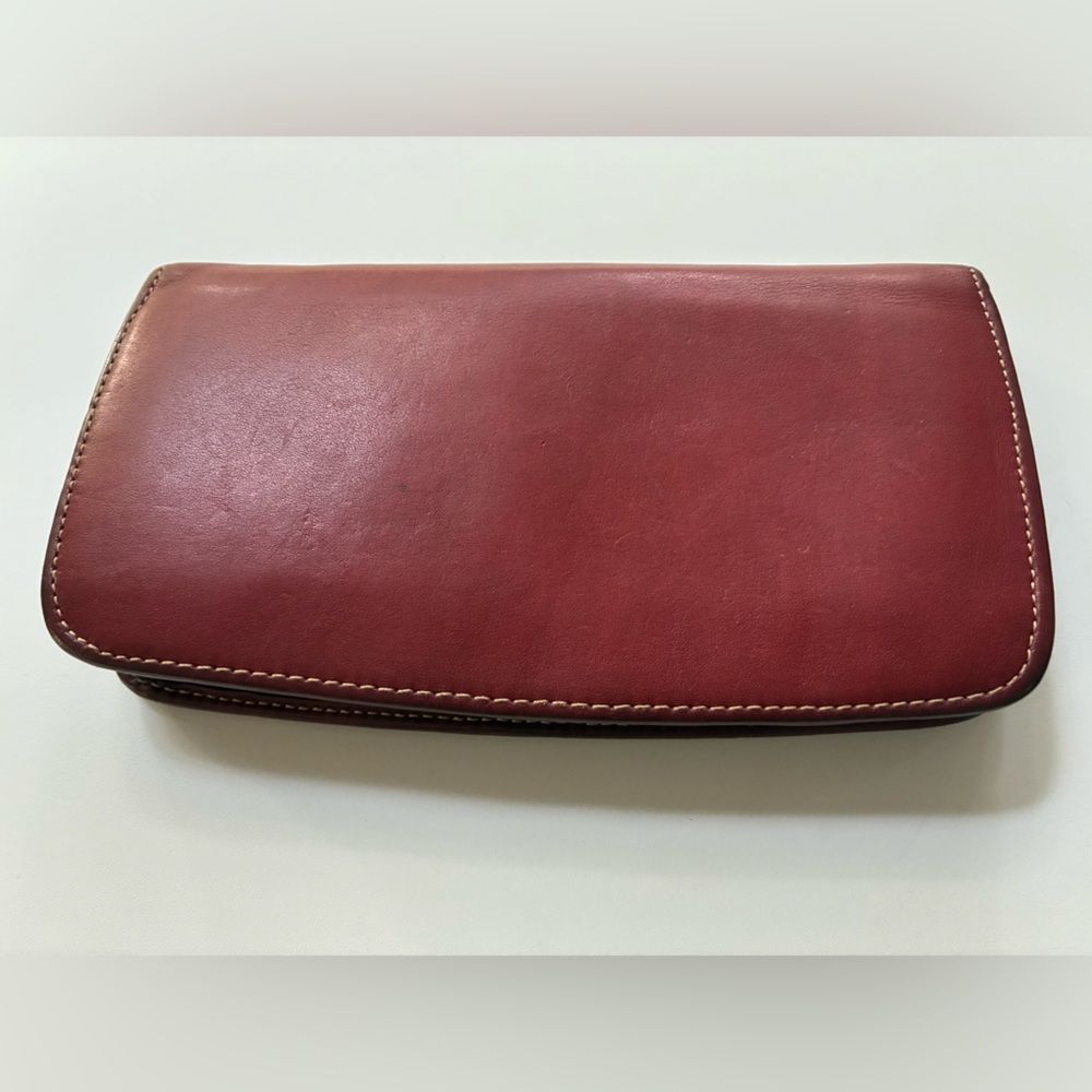 Coach Burgundy Leather Wallet